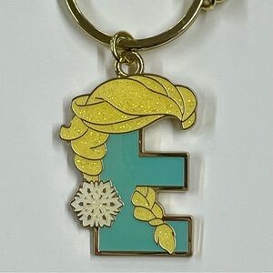 Disney Parks Frozen Elsa Letter Symbol Metal Keychain “E” Keychain
